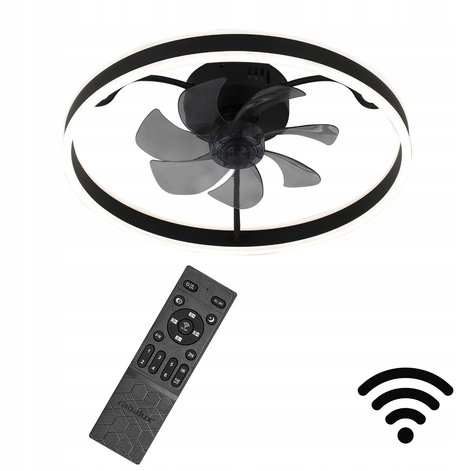 Stropná lampa s ventilátorom WiFi Led ventilátor 40 W diaľkový ovládač Fanfy