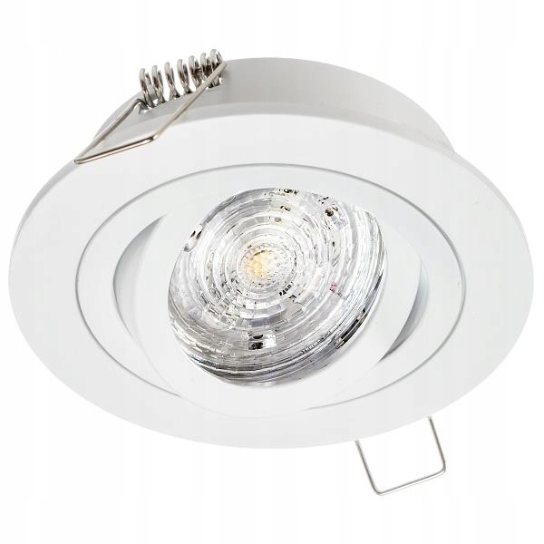 OPRAWA HALOGENOWA LAMPA SUFITOWA WPUSZCZANA RUCHOMA DO LED OCZKO SPOT BIAŁA
