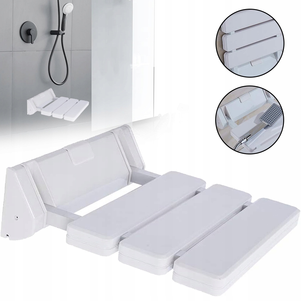 Składane Siedzisko Prysznicowe, Do Montażu Na Ścianie, Stołek Prysznicowy