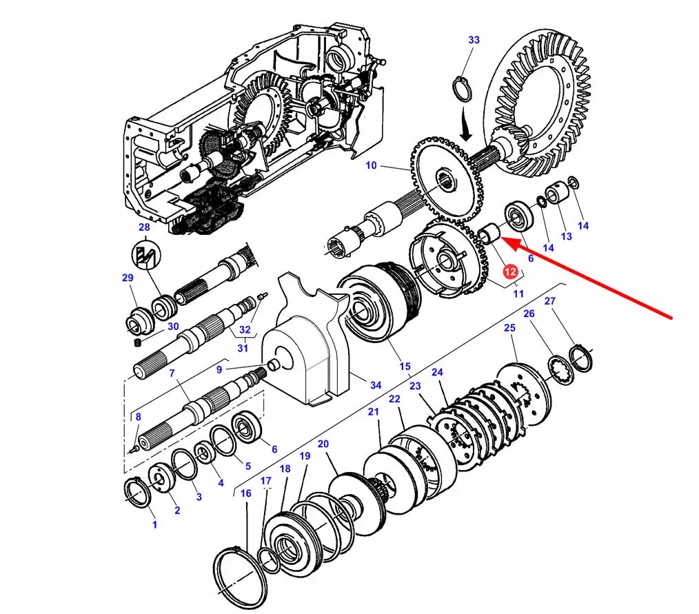 40X43X35.55KX22 Tuleja wałka sprzęgła przedniego napędu Producent części inny