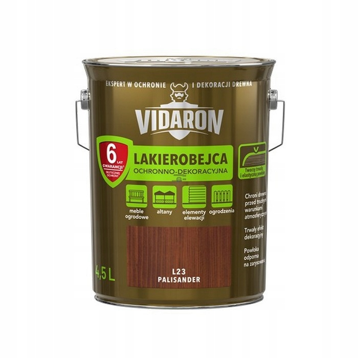 Vidaron Lakierobejca 4,5L L23 Palisander do drewna ochronno-dekoracyjna