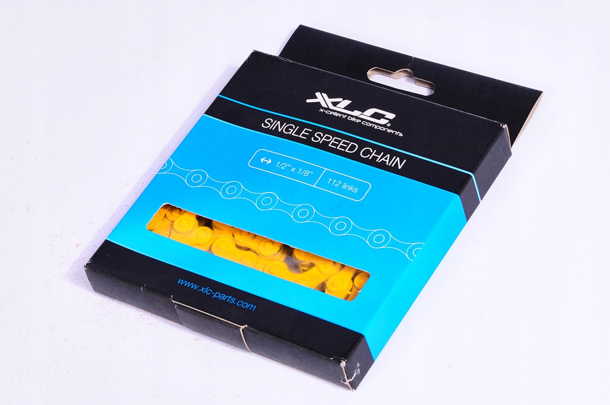 Łańcuch rowerowy XLC CC-C09 1v / Żółty Waga 395 g