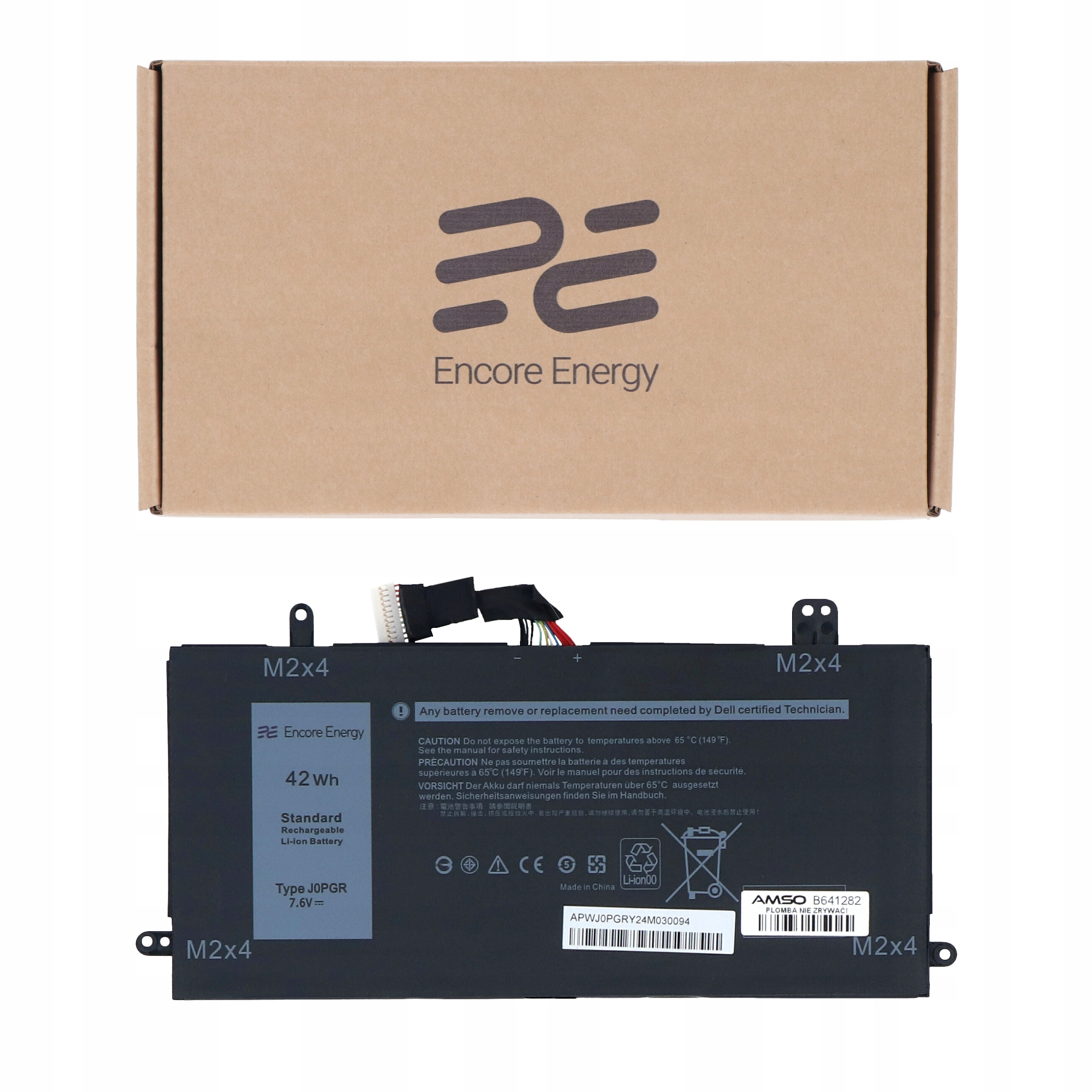 Bateria do laptopa Dell Latitude 5285 5290 2w1 J0PGR Encore Energy 5250mAh