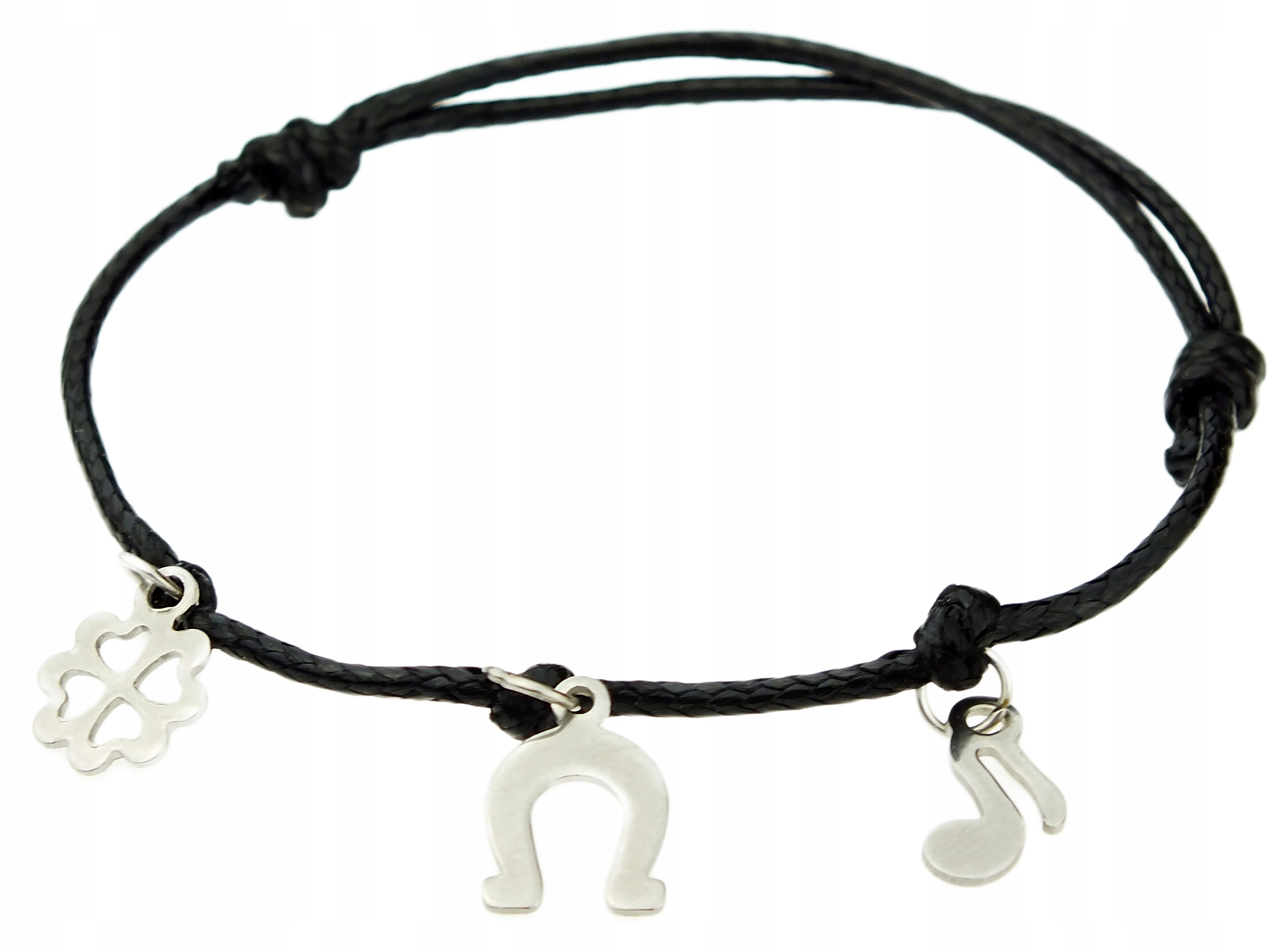 

Bransoletka Metal Koniczynka Podkowa Nuta Nutka