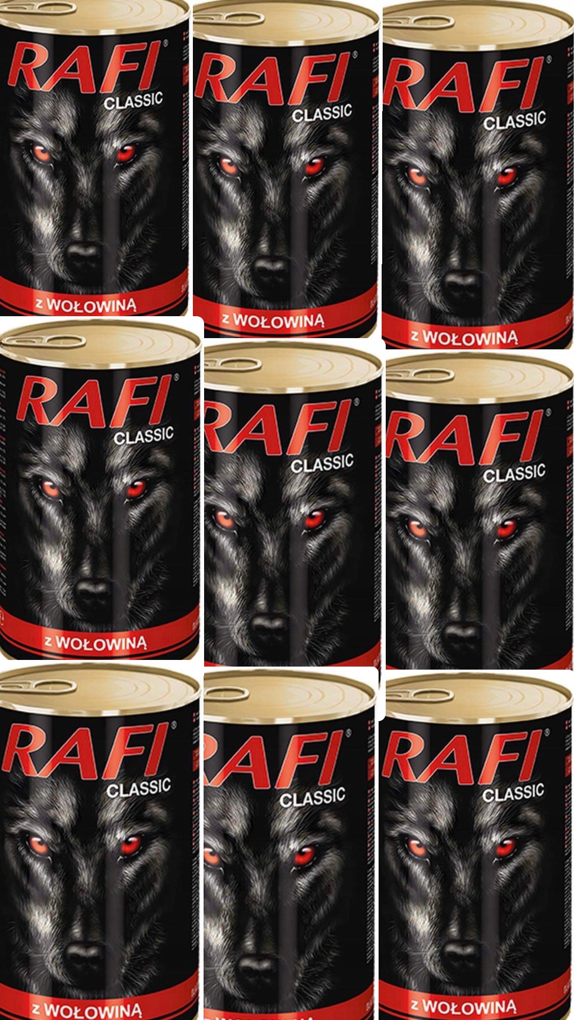 Levně Krmivo Pro Psa S Hovězím Masem 1240 G Rafi X 10 Ks!!