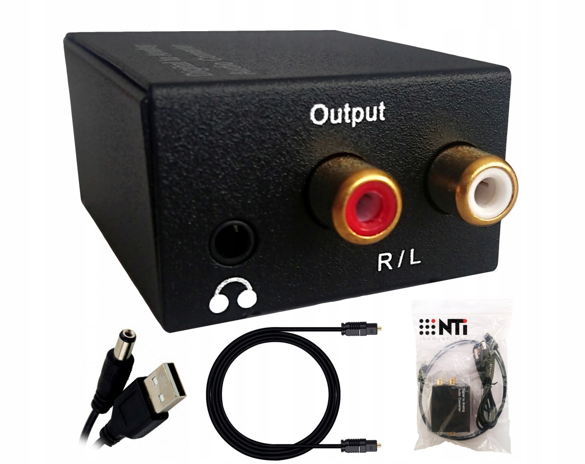 KONWERTER TOSLINK COAXIAL do mini Jack 3,5mm cinch