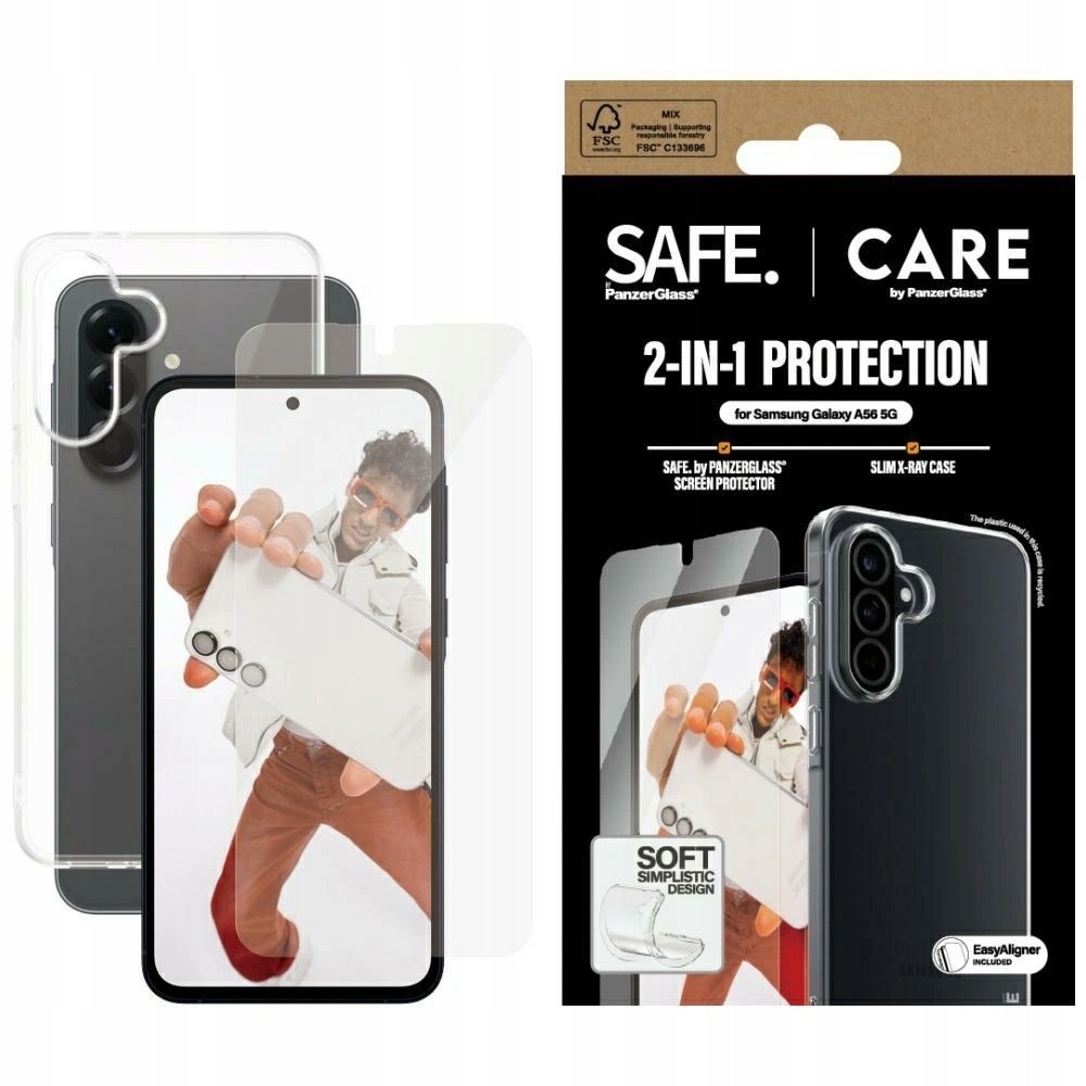 pouzdro sada tvrzené sklo Care by PanzerGlass 2v1 pro Galaxy A56 5G