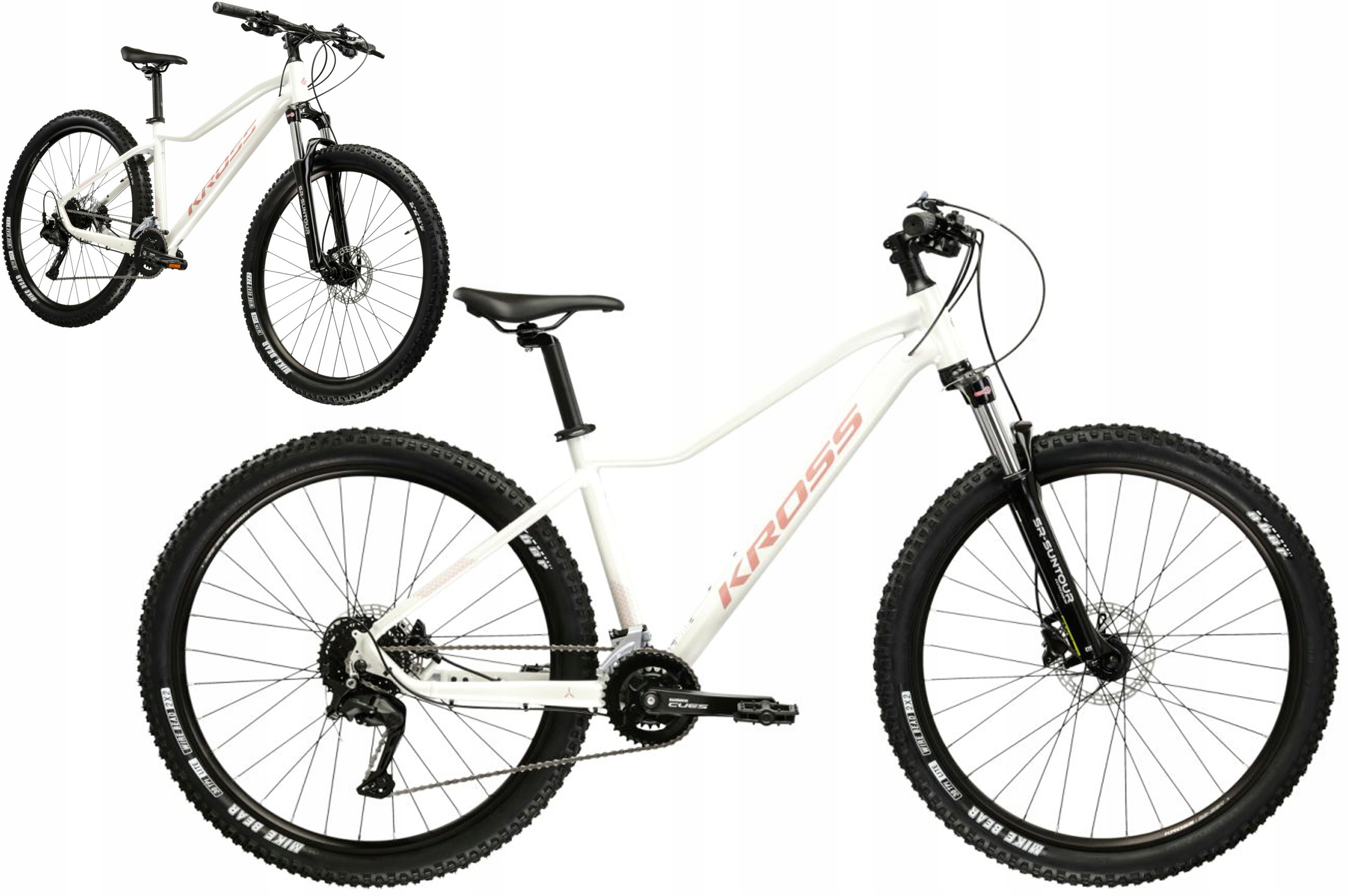 Rower Mtb 27.5" Kross Lea 5.0 rama S 14" biały różowy R26