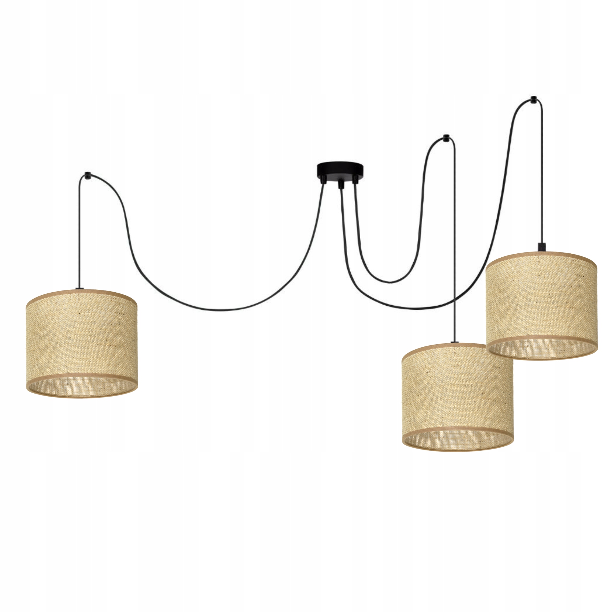 Závěsná Lampa Spider Lustr Etno Boho Jutová Lampa Rustikální Led