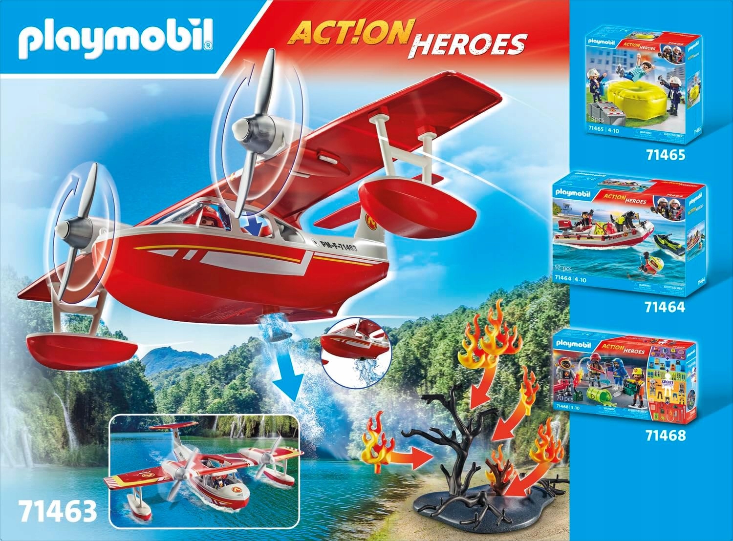 PLAYMOBIL ACT!ON HEROES 71463 SAMOLOT STRAŻY POŻARNEJ Kod producenta 71463