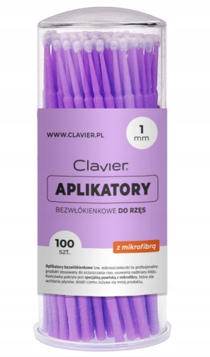 APLIKATORY MIKROSZCZOTECZKI DO RZĘS 100szt CLAVIER