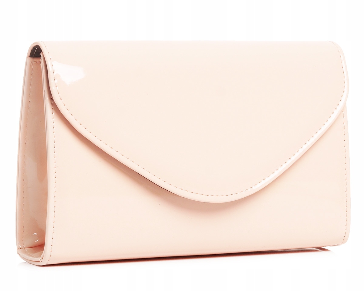 BLADY RÓŻ KOPERTÓWKA TOREBKA WIZYTOWA SOLOME S2 NA PASKU LAKIER