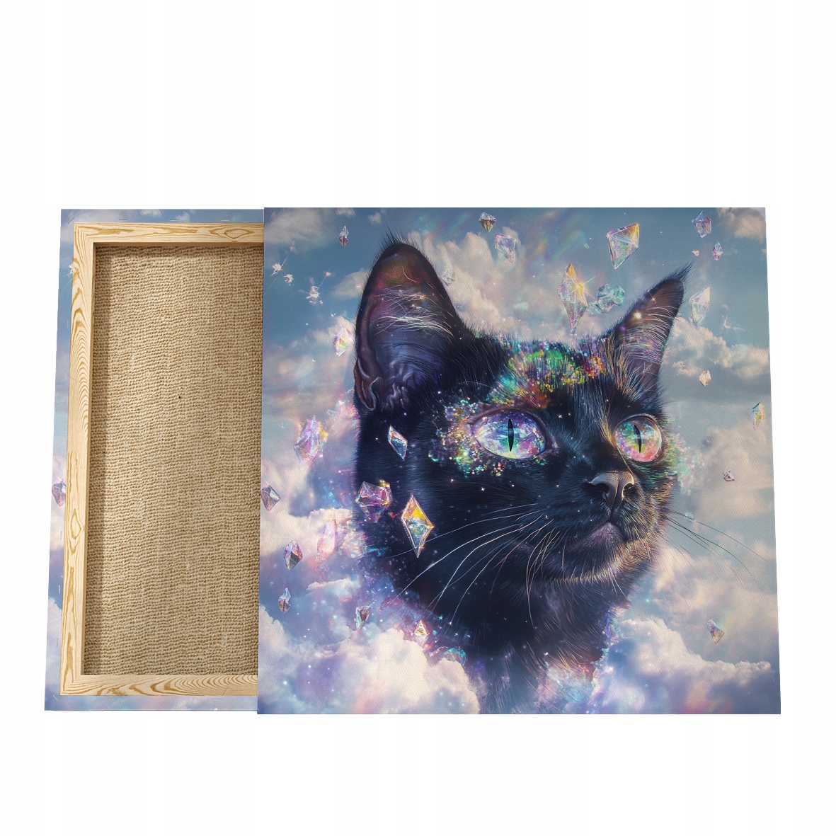 Obraz s kočkou, Obraz na plátně s kočkou, Portrét kočky