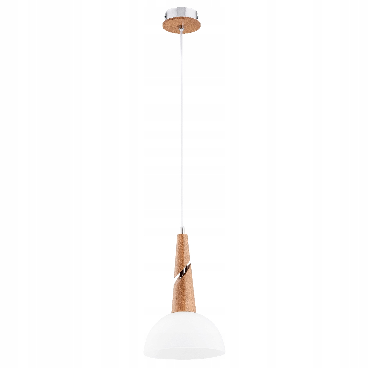 Alfa Atol závesná lampa sklenená, bielo-hnedá 1xE27
