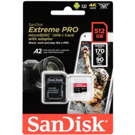

SanDisk Extreme Pro 512GB Karta do lustrzanki 4K