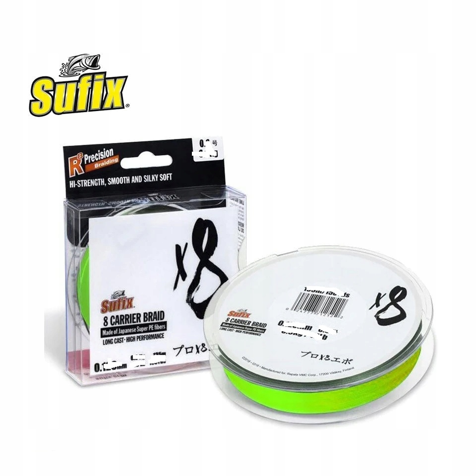 Sufix x8 Braid 150m 0,205mm 17,5kg Neon Chartreuse
