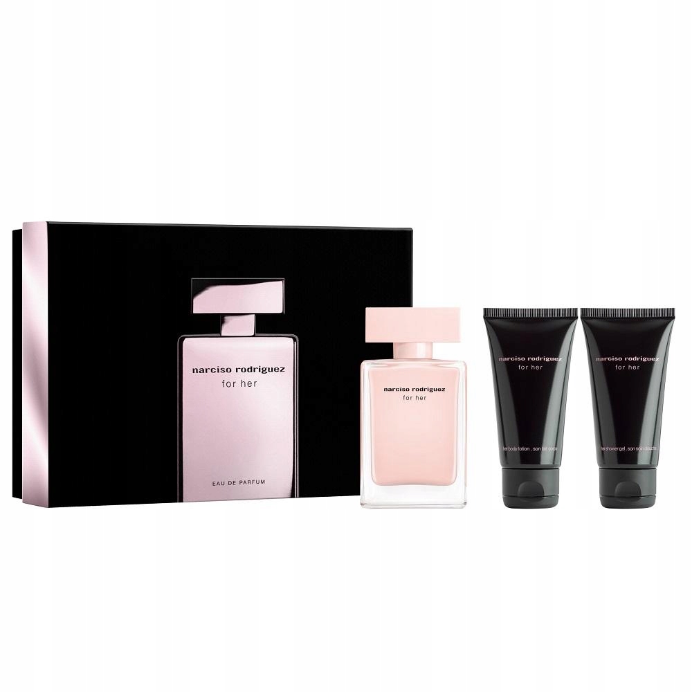 Narciso Rodriguez For Her sada Edp sprej 50 ml balzám 50 ml gel 50 ml