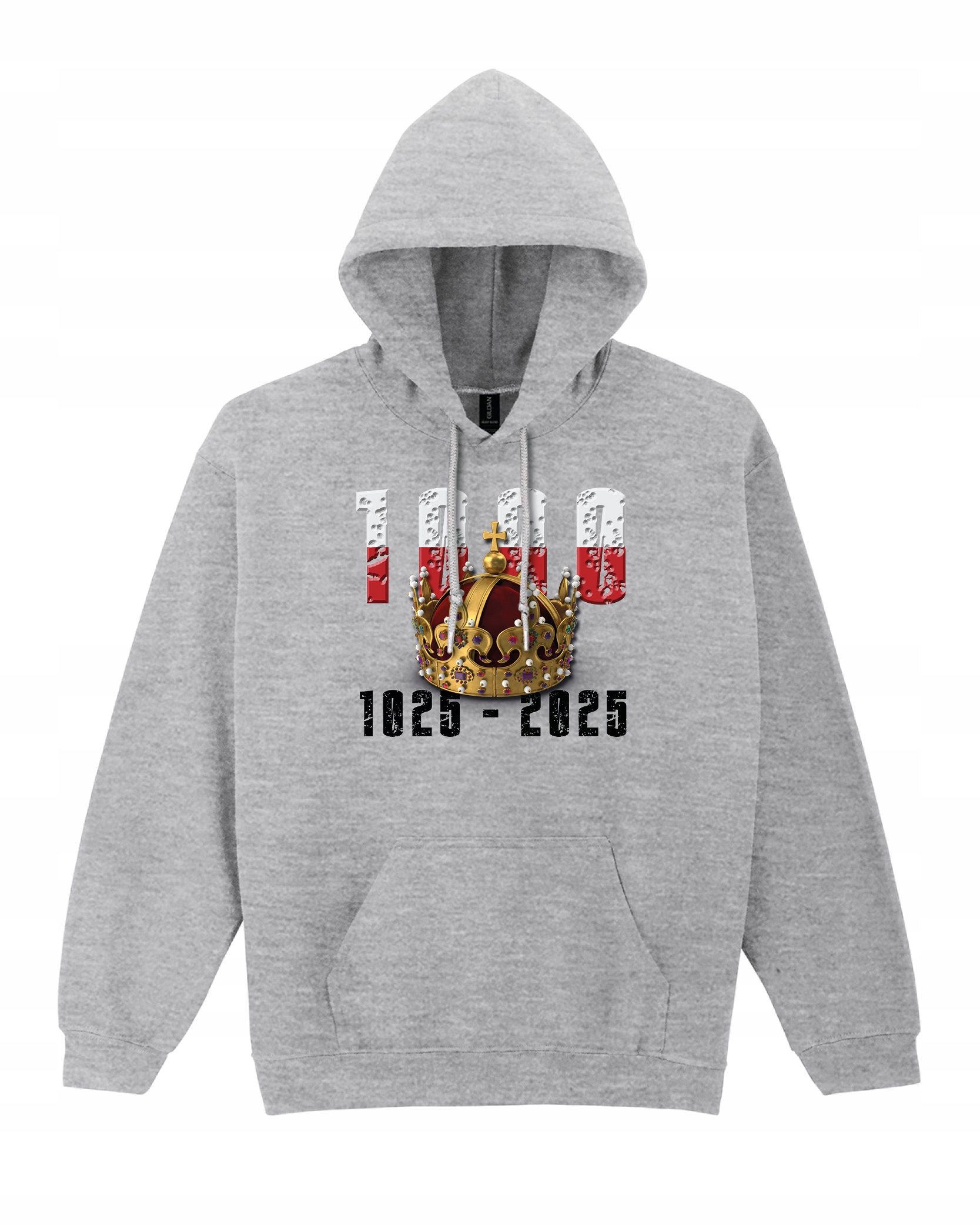 Mikina pro Patriota k 1000. výročí korunovace Boleslava Chrobreho Šedá XL