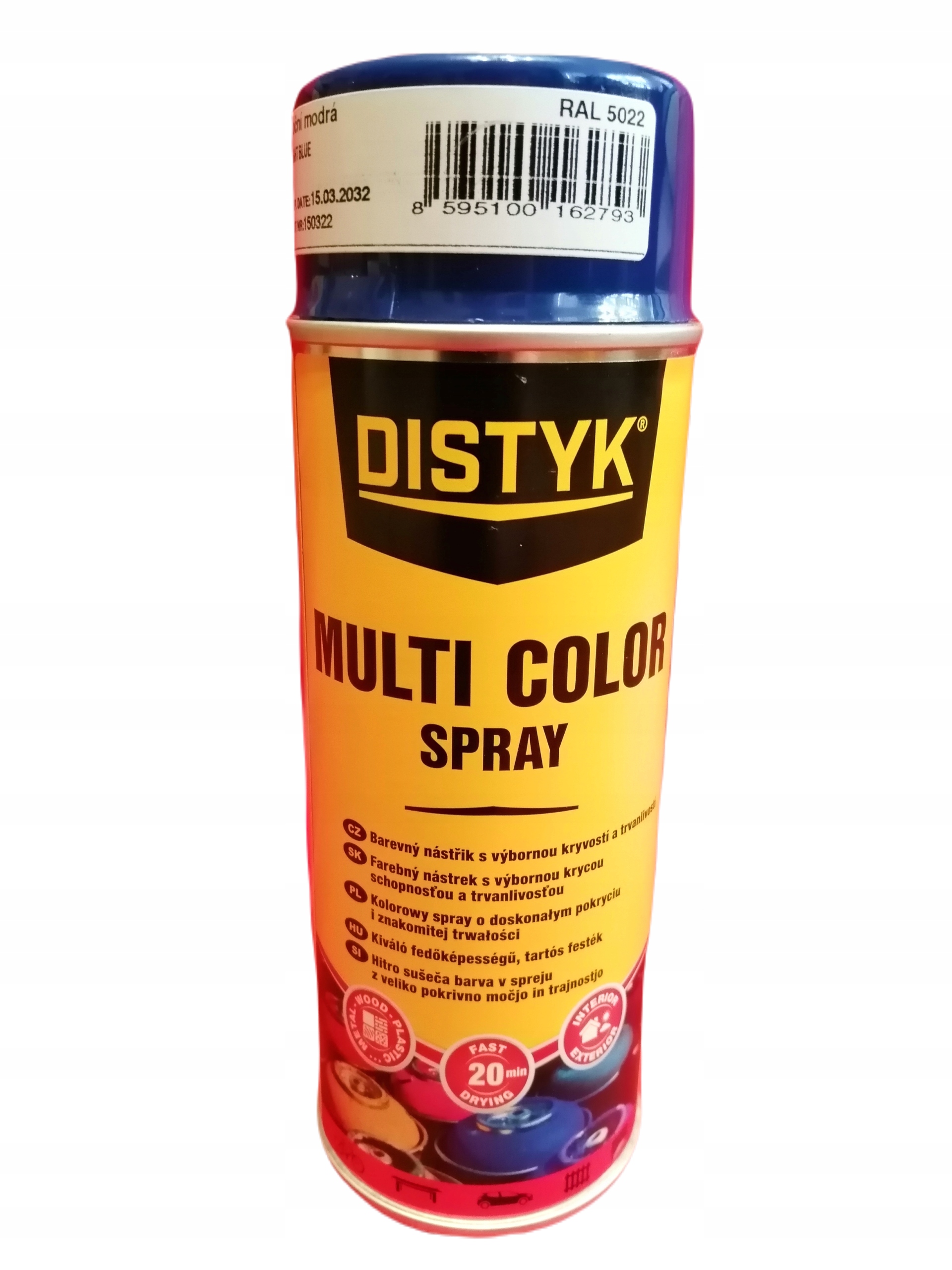 

Spray Lakier niebieski metal drewno plastik 5022