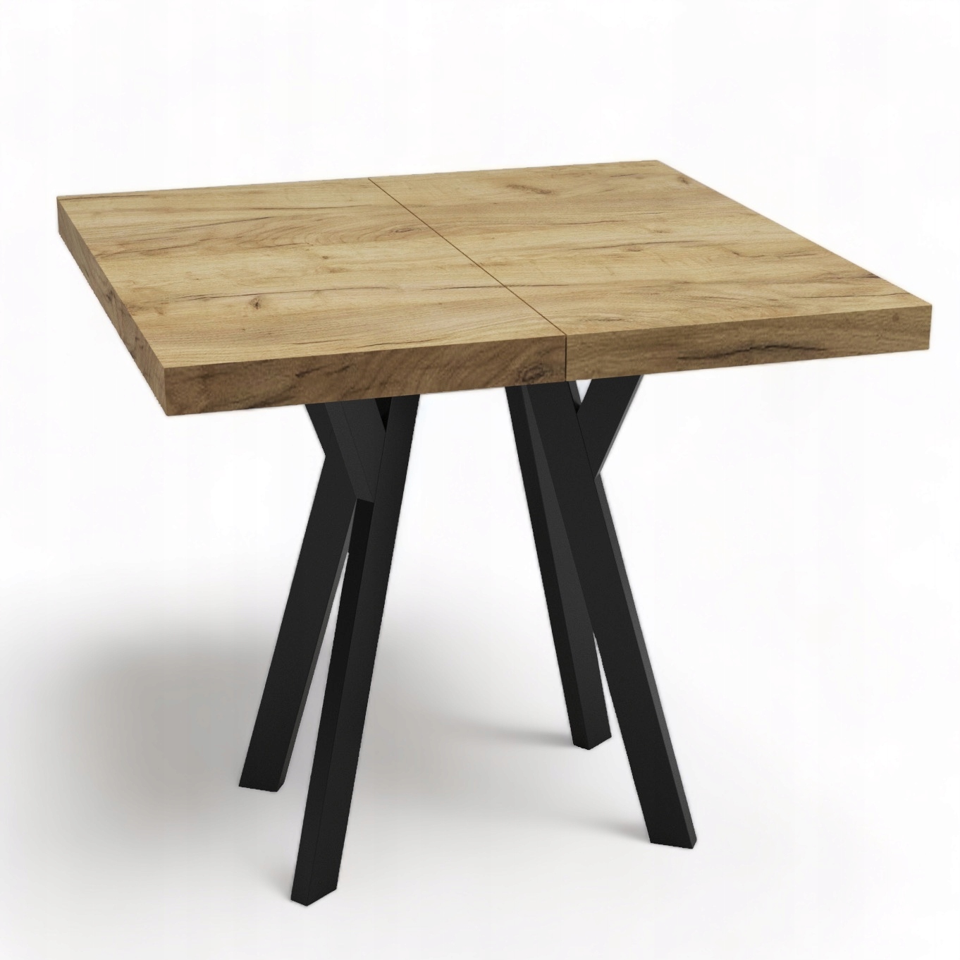 Stół kwadrat Czarny CRAFT 100x100 rozkładany na 2m