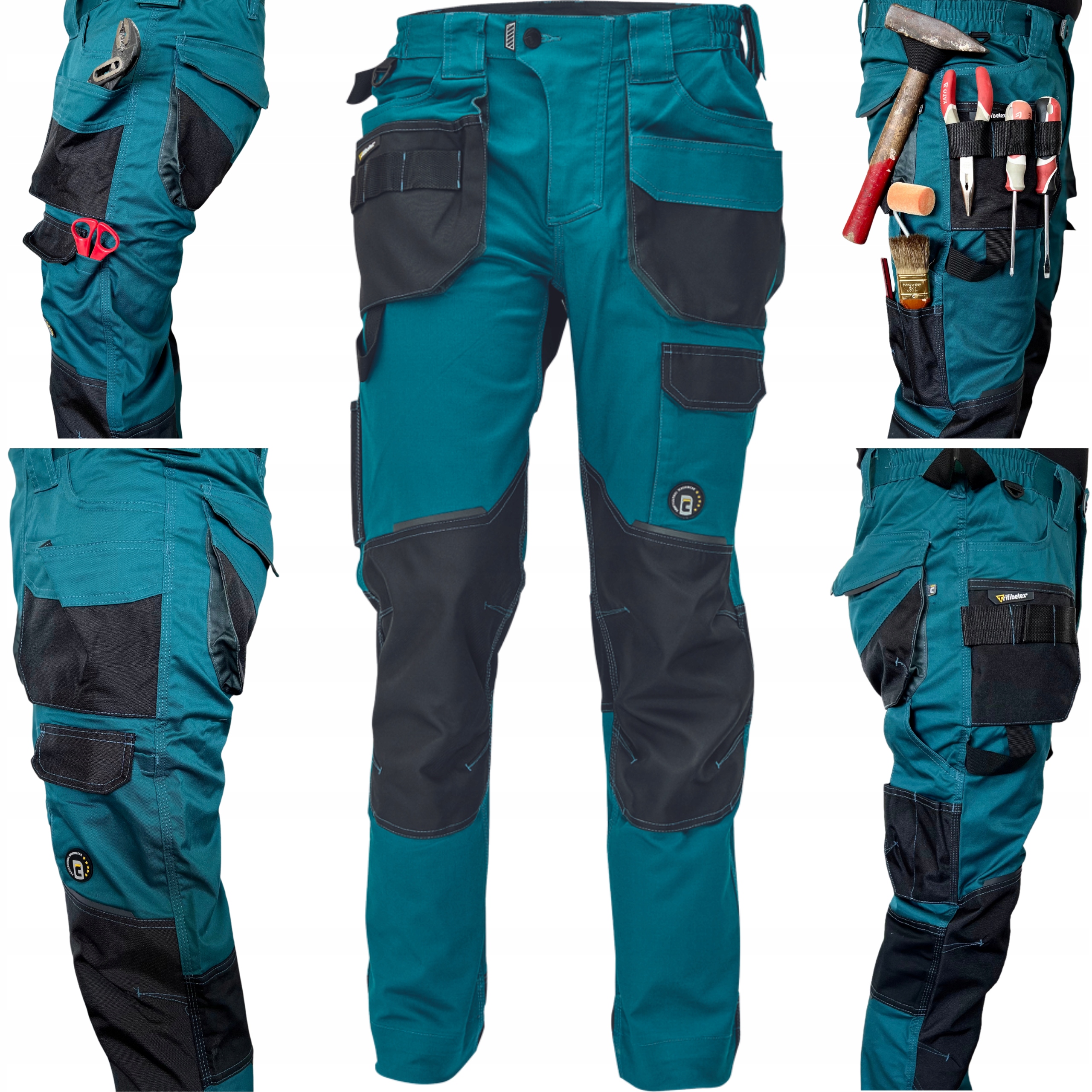 Elastyczne Spodnie robocze Cerva Dayboro morski 50