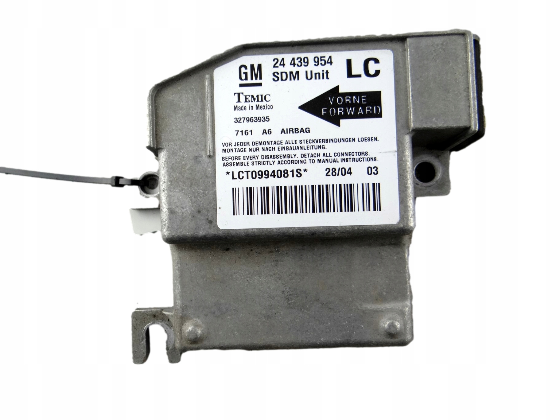 modulo SENSOR airbag OPEL CORSA C 24 439 954