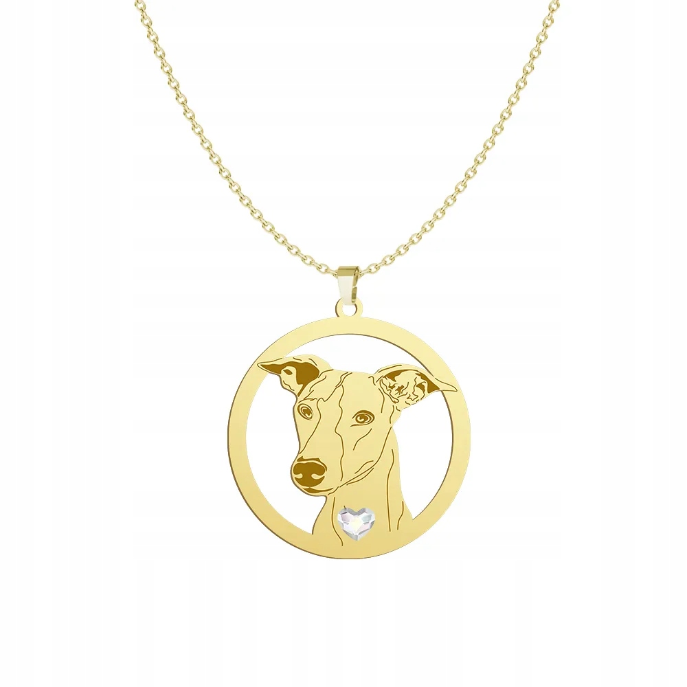 Náhrdelník Zlatý Whippet 925 Šperky Řetízek Žena Gravírování Bonus