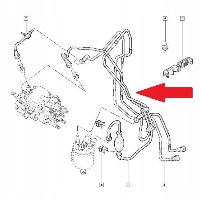 ПРОВОД ТОПЛИВА DO RENAULT CLIO II 1.9 D КОМПЛЕКТ ! фото 2