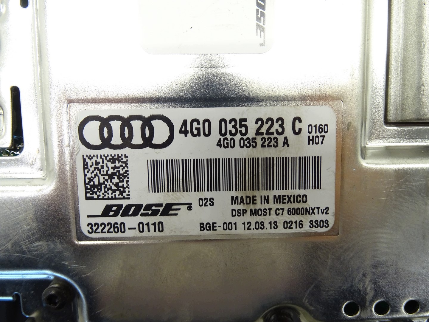 verstärker AUDIO BOSE AUDI A6 C7 4G 4G0035223C