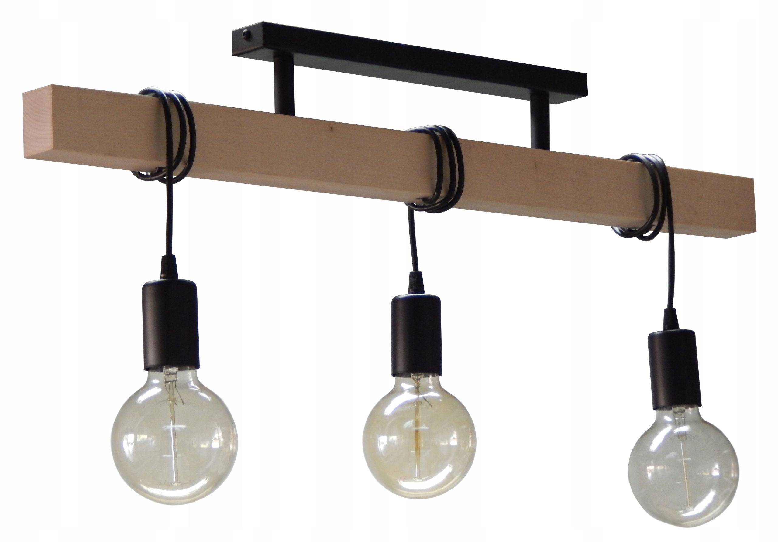 

Lampa Plafon/sufitowy 015-3PL Drewno, Loft,