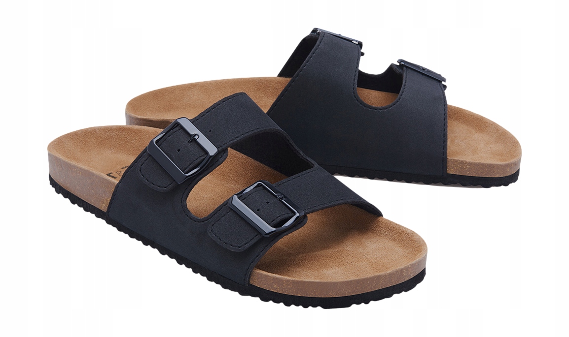 

Klapki Buty Męskie korkowe wygodne Czarne *45