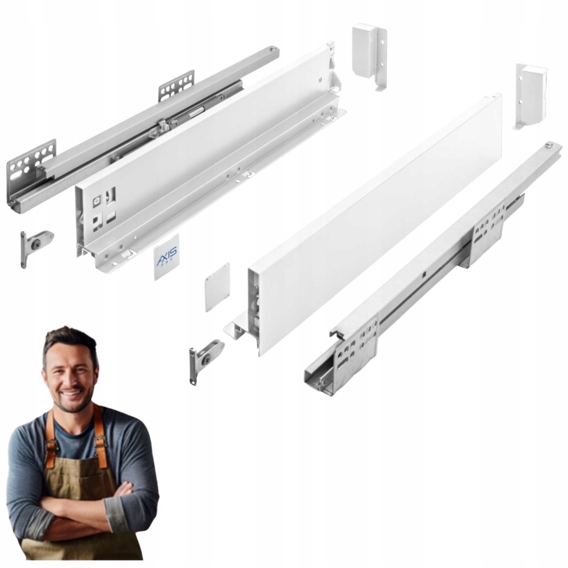 Šuplík Gtv Axis Pro 550 mm bílá nízká H-84 PB-AXISPRO-KPL550A1
