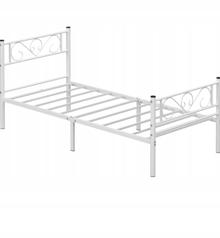 Tradiční postel Songmics Vasagle 91,8 x 198 cm bílá