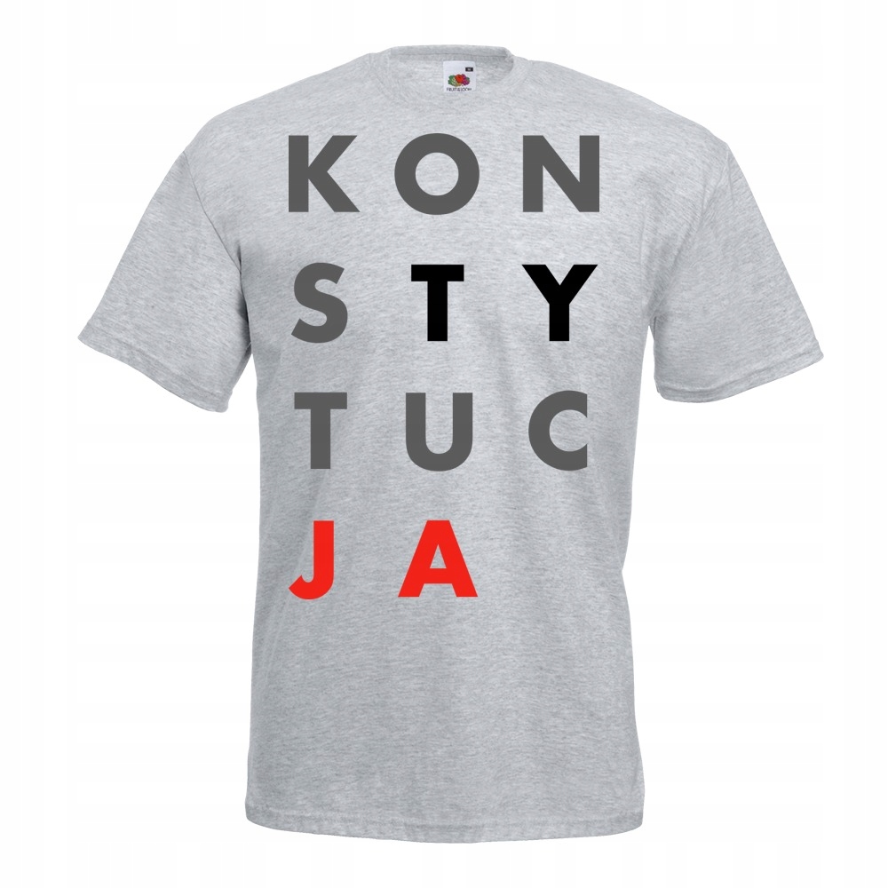 

koszulka konsTYtucJA demokracja duży nadruk A3 XL
