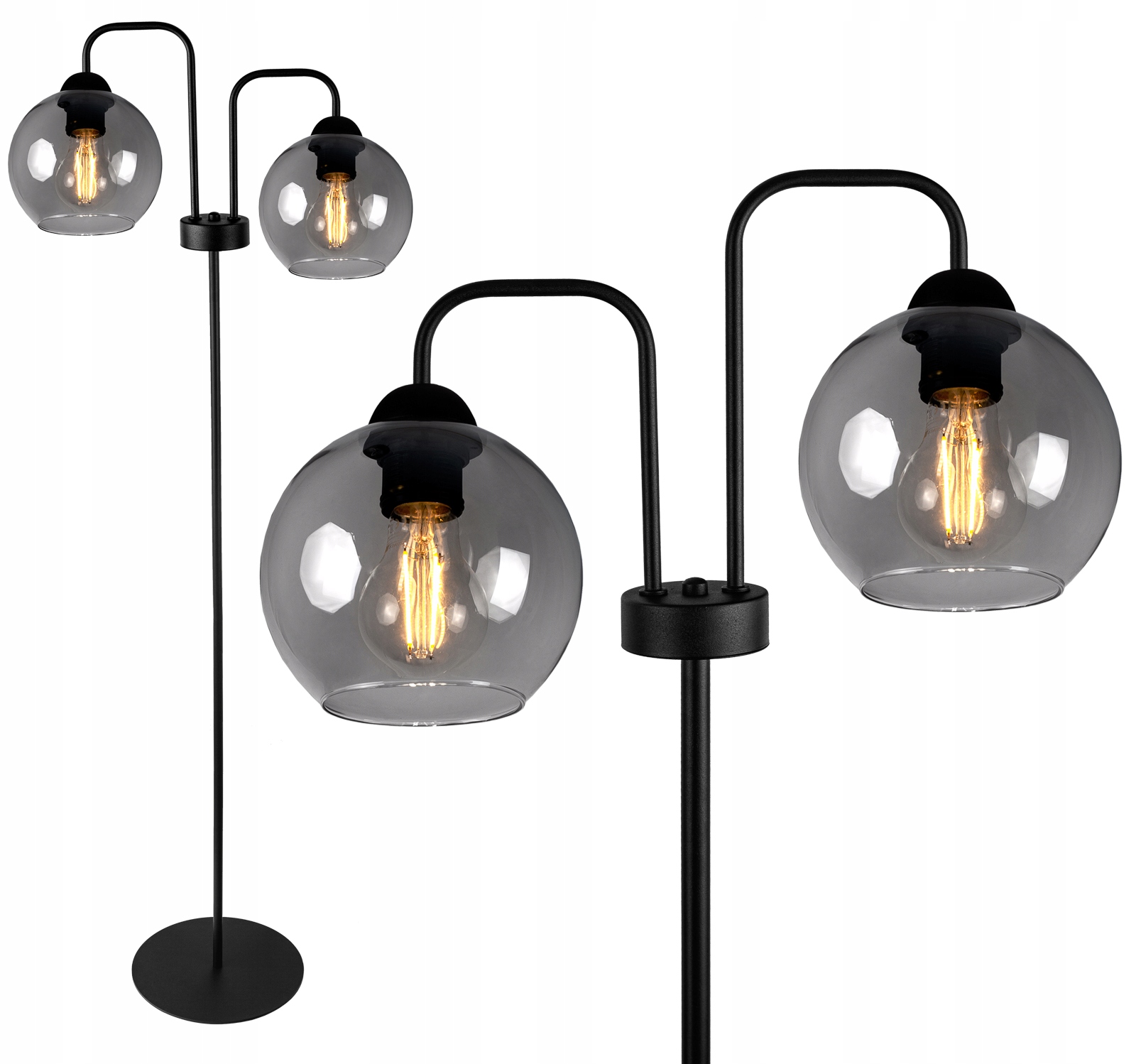 

Nowoczesna Lampa Stojąca Podłogowa Kula Podwójna