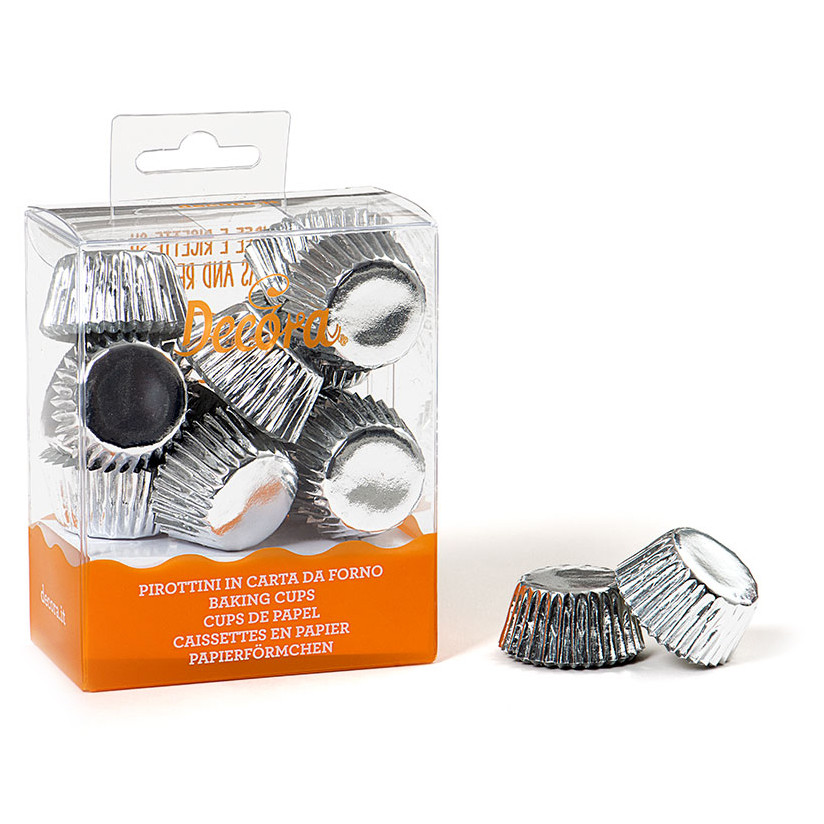 

Mini papilotki na muffinki Decora srebrne 180 szt