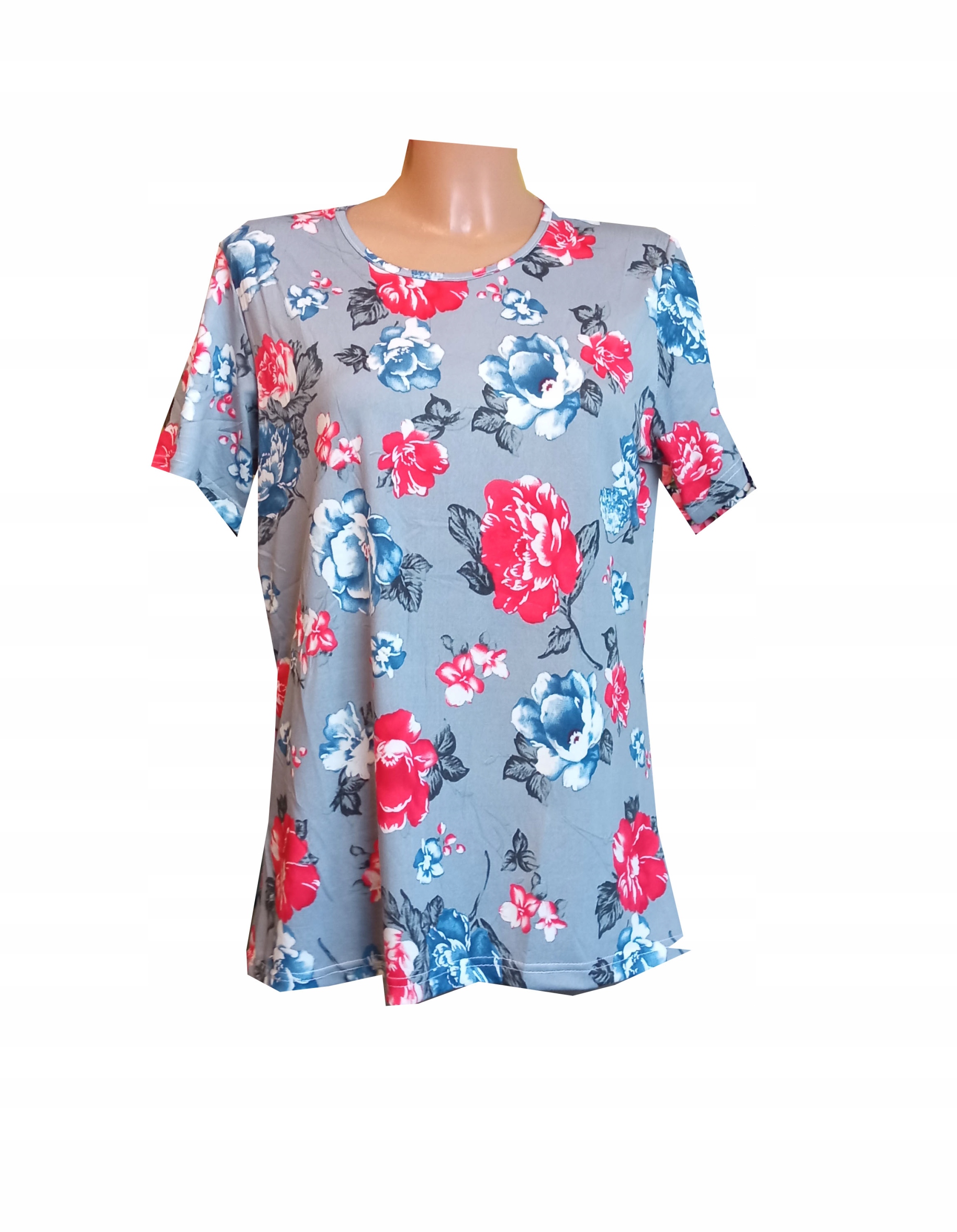 

Bluzka Koszulka wygodna kobieca Kwiaty XXXL