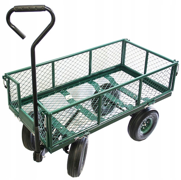 WÓZEK PLATFORMOWY KOŁA POMPOWANE OGRODOWY SIATKA