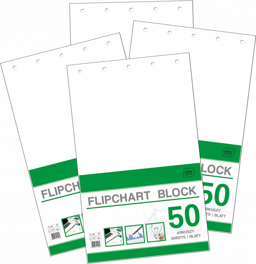 Blok do flipchartów Interdruk 100-64cm 50 kart x4
