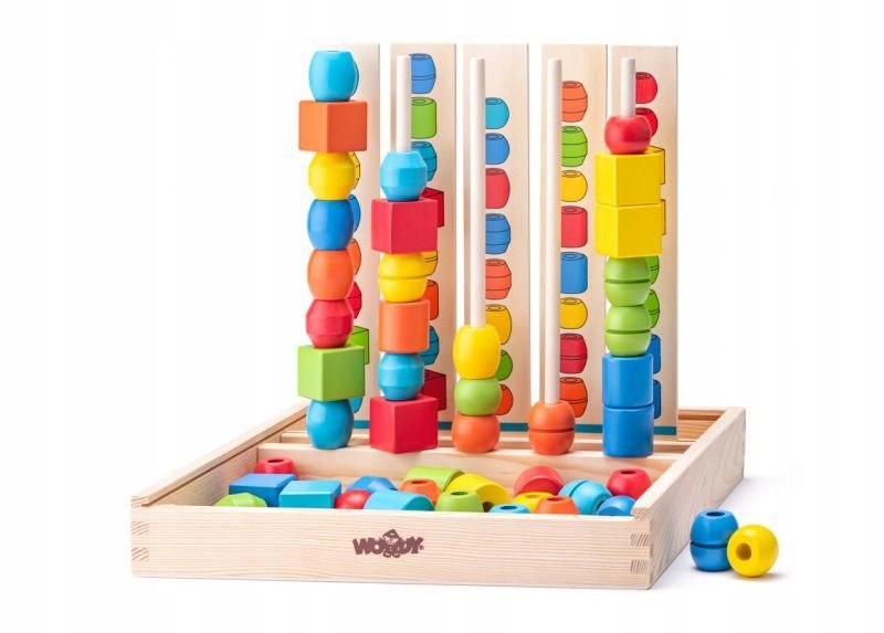 

Układanka montessori Koraliki Nauka sekwencji 3+