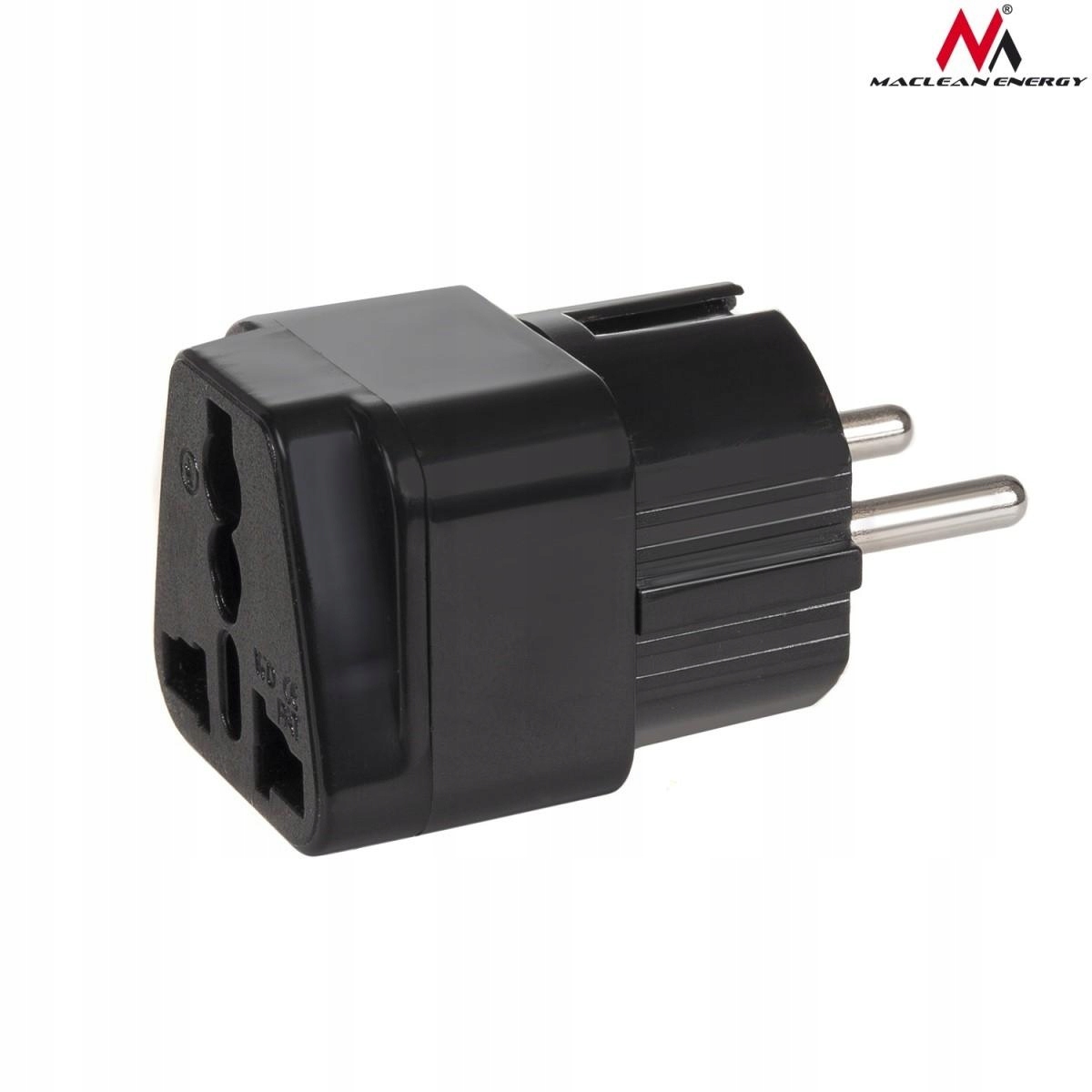 Adapter gniazdo Uk na wtyk Eu uniwersalny MCE155 Czarny