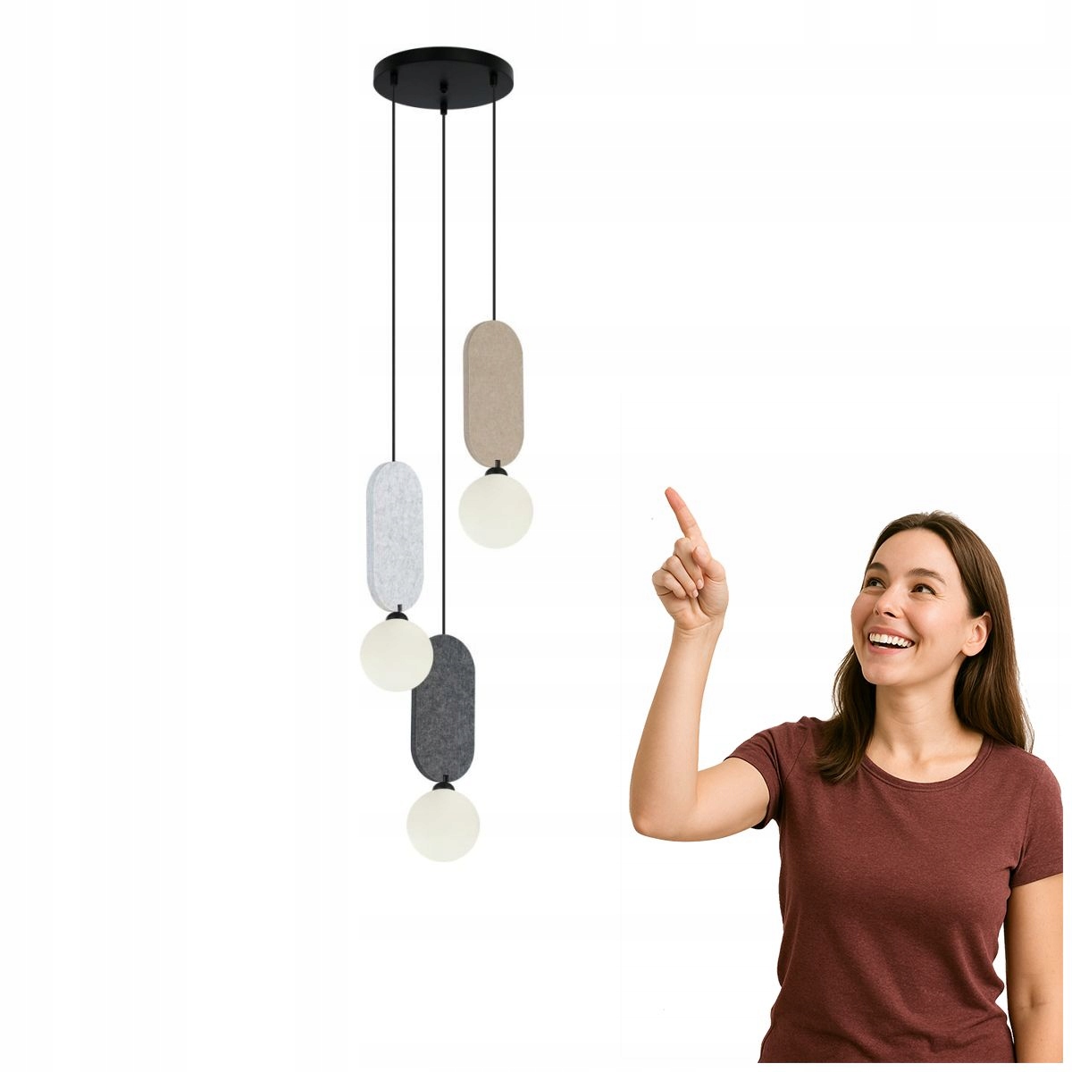 Závesná lampa Lorenzo PND-59815B-3-MLTI Italux