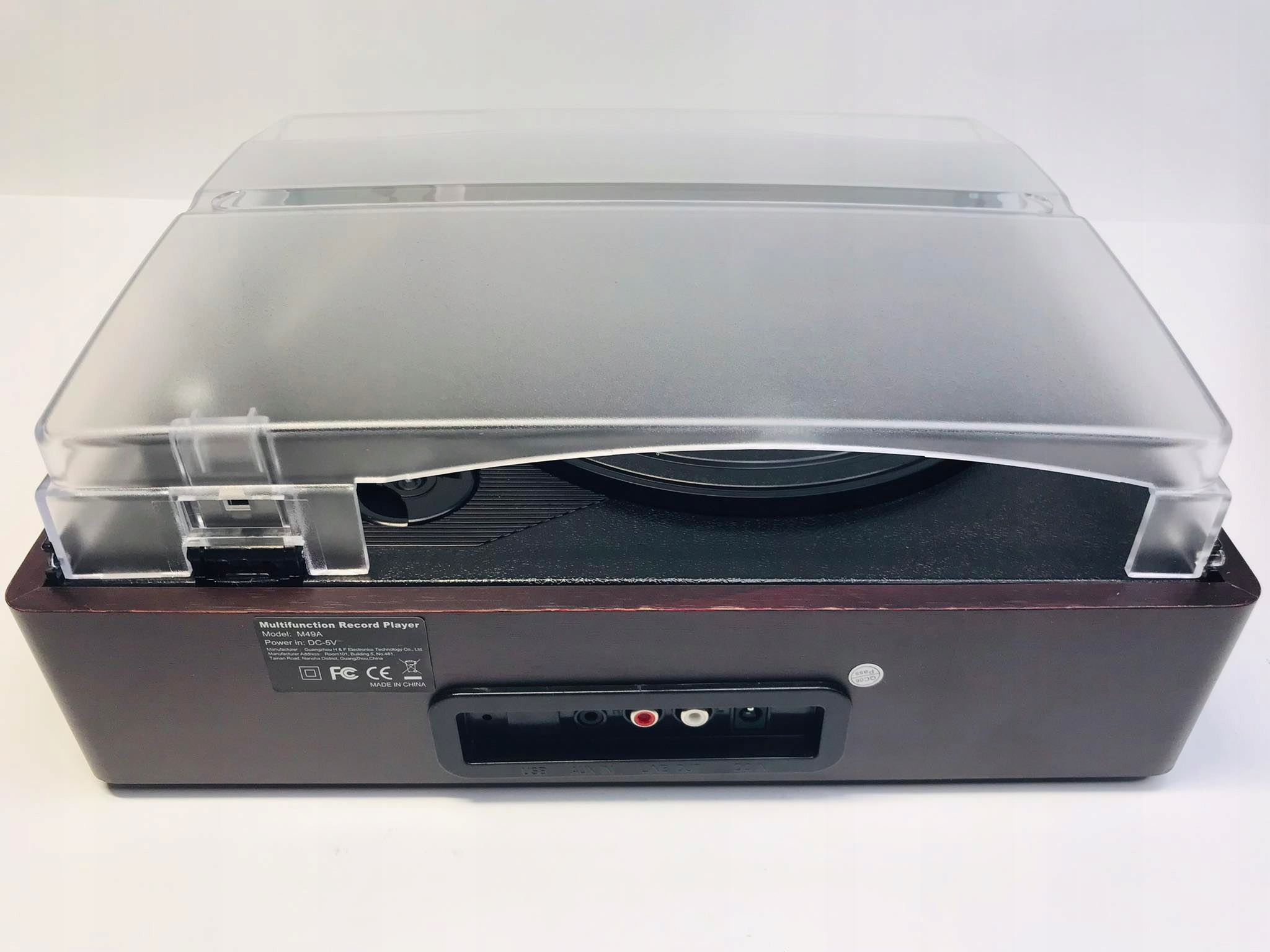 Gramofon MASOCO 3-biegowy Bluetooth AUX RCA Kolor brązowy