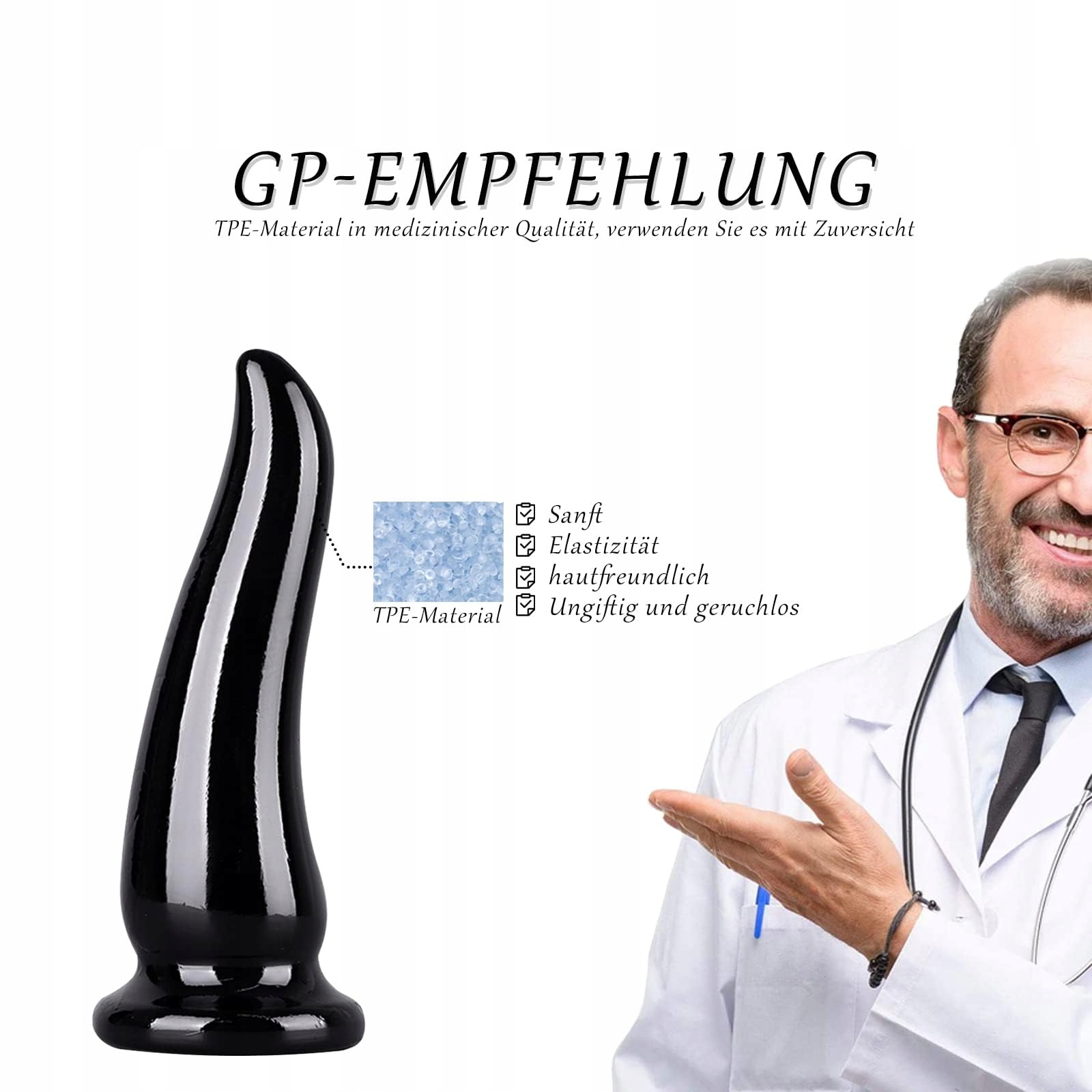 ANALPLUG Silikonowy Korek Analny Dildo 4 Rozmiary Stymulacja G Punktu — miniatura 3