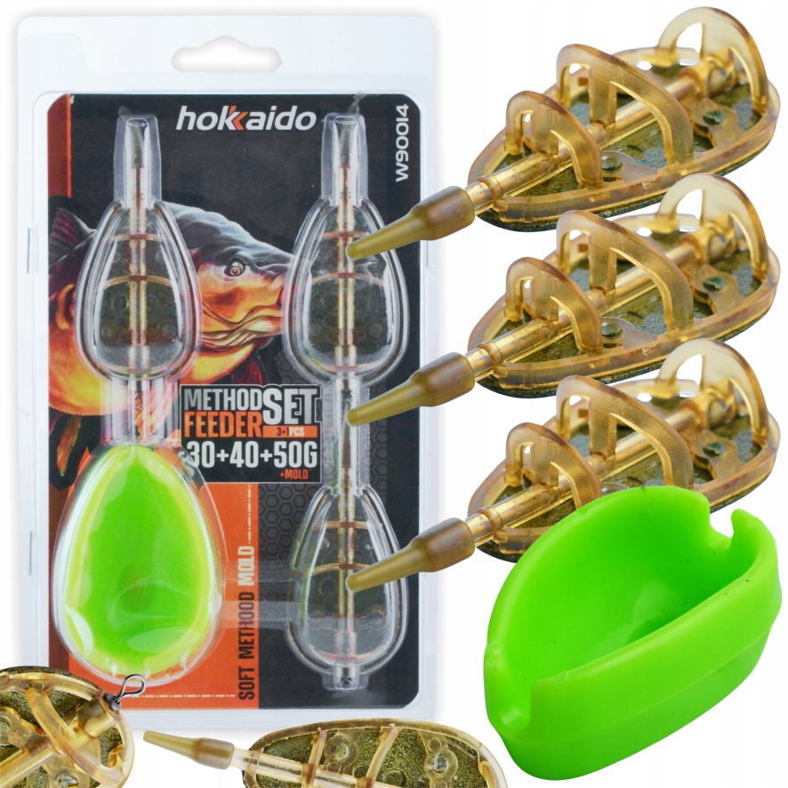 ZESTAW METHOD FEEDER KOSZYKI 30g 40g 50g + FOREMKA HOKKAIDO