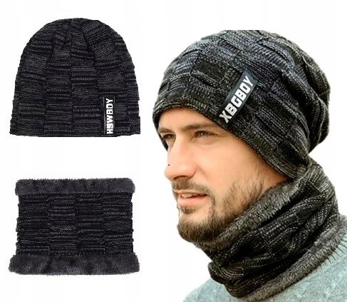 

Komplet Męski Czapka Komin ocieplany (A100)