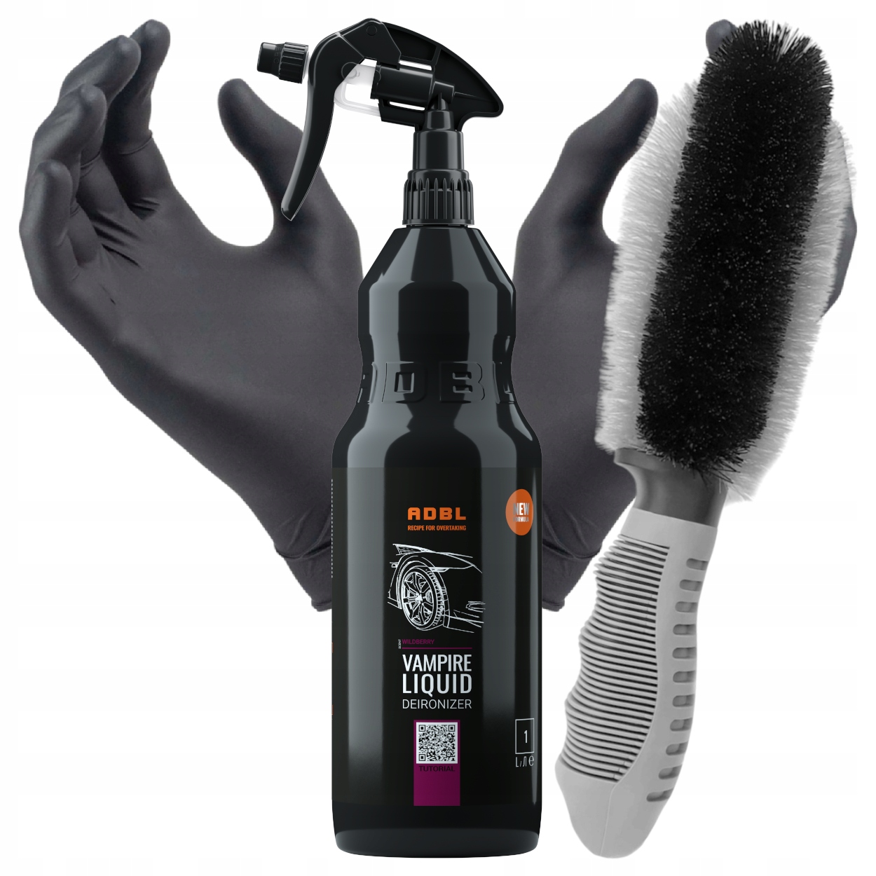 Adbl Vampire Liquid 1L +szczotka Zestaw Deironizer Płyn Do Czyszczenia Felg
