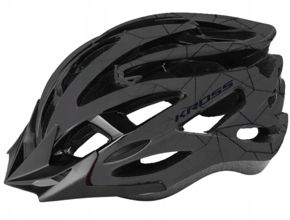 Cyklistická Přilba Kross Laki Černá Matná Velikost L 58-61 CM Nastavitelná