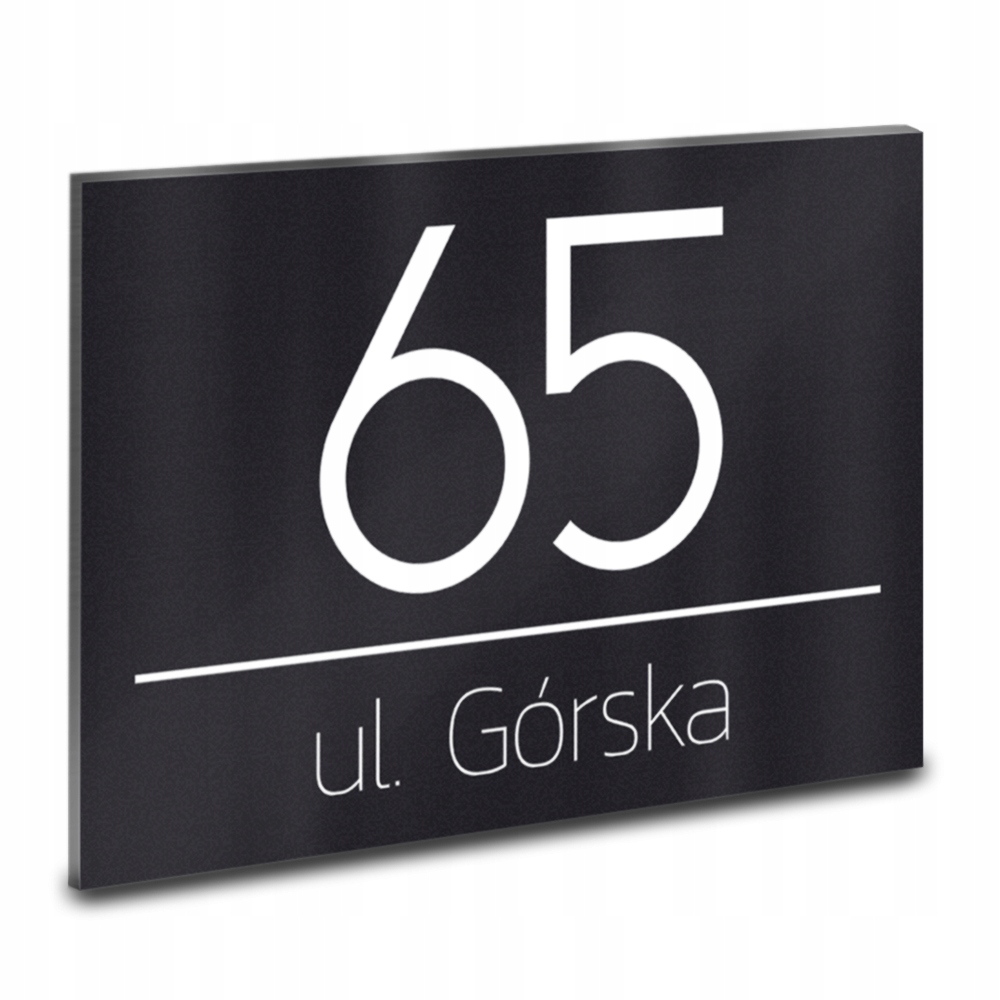 

Tabliczka na dom Tablica Adresowa Czarny Mat 162