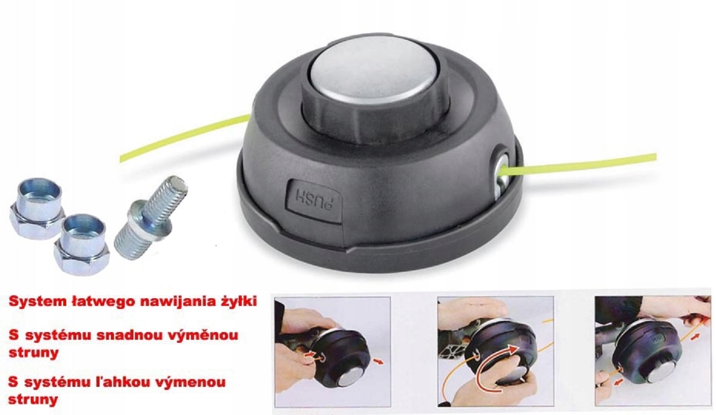 MOCNA GŁOWICA ŻYŁKOWA 10x1.25 + ADAPTERY NAC FLO